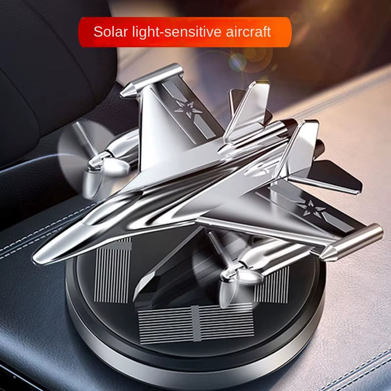 Solar Rotating Aircraft Car Perfume Car Perfume Car Fighter Jet Ornaments Car Aromatherapy Car Perfume Interior Fighter Jet