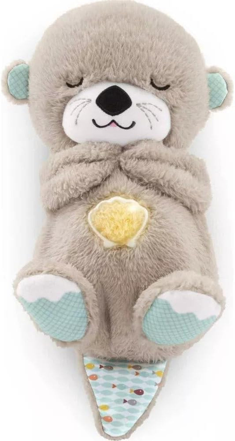 Fisher-Price Soothe 'N Snuggle Otter Portable Plush Baby Sound Machine with Sensory Features, Music, Lights, and Rhythmic Breathing Motion